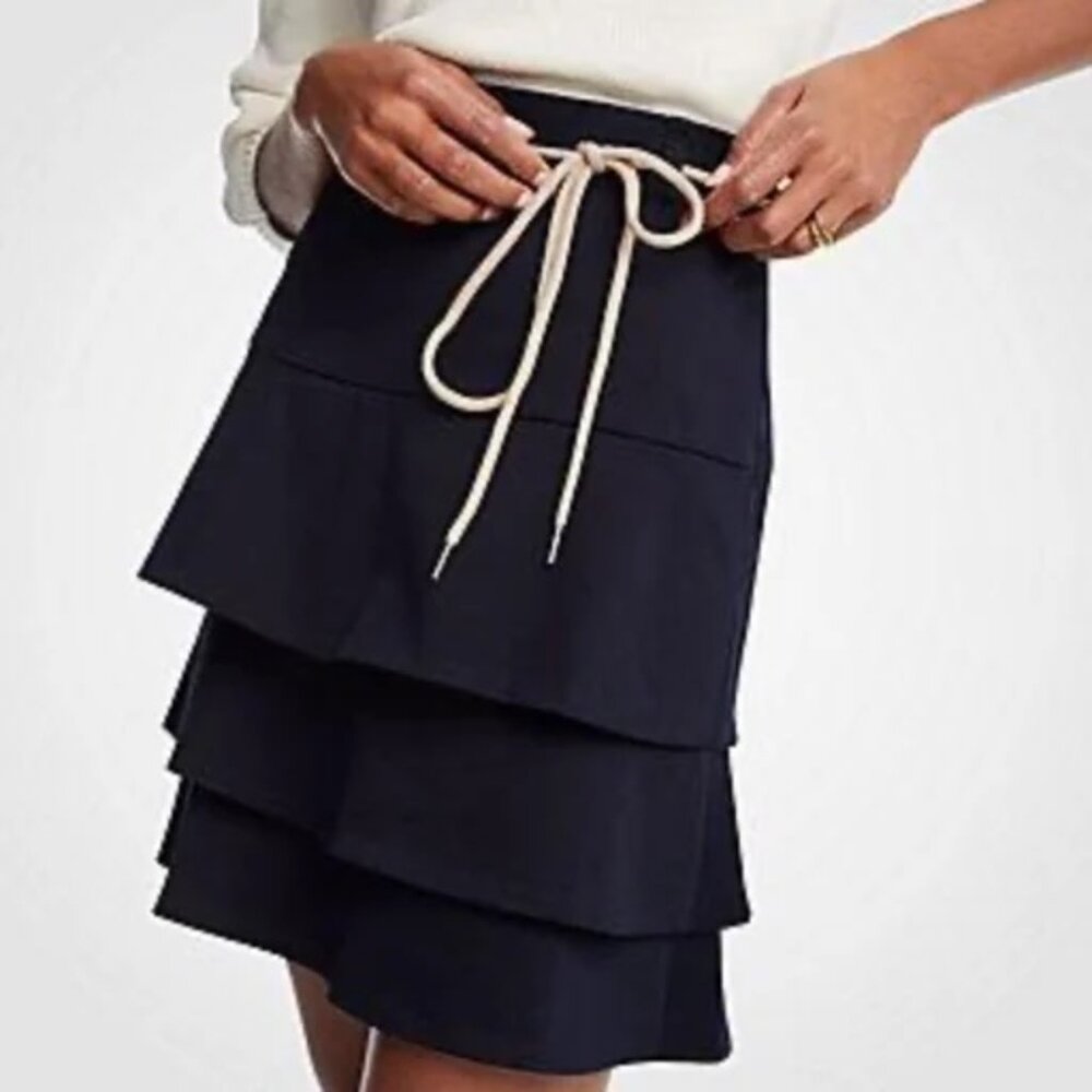 Ann Taylor | Tiered Tie A-Line Skirt